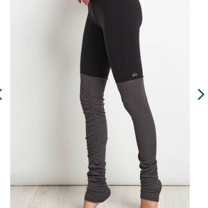 ALO Yoga GODDESS WOMENS SMALL Black and grey (charcoal) Leggings Dance